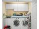 Laundry room with washer, dryer, sink, cabinets, and ample counter space at 5301 Gulf Blvd # F609, St Pete Beach, FL 33706