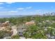 Beautiful aerial shot of a home nestled among lush trees, with ocean and city views at 805 17Th Ne Ave, St Petersburg, FL 33704