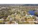 Expansive aerial view of a suburban neighborhood with mature trees and waterfront properties on a sunny day at 11124 Corlett Rd, Riverview, FL 33578