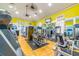 Well-lit workout room with several weight machines and a wall mounted television at 15944 Ternglade Dr, Lithia, FL 33547