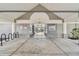 Gated entrance to the community pool, featuring stone accents at 1630 Spinning Wheel, Lutz, FL 33559