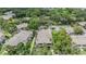 An aerial view of residential buildings surrounded by mature trees and with a view of the community pool at 2983 Bonaventure Cir # 204, Palm Harbor, FL 34684