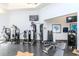 Modern gym featuring exercise equipment, weights, and televisions for a complete workout experience at 700 S Harbour Island Blvd # 738, Tampa, FL 33602