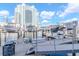 Picturesque view of the boat docks and lift featuring various boats and waterfront at 700 S Harbour Island Blvd # 738, Tampa, FL 33602