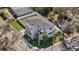 This aerial view shows the two story modern construction and the home's location on a corner lot at 902 W Sligh Ave, Tampa, FL 33604