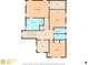 Layout of floor 2 showing the Primary bedroom, bath, walk in closet, laundry, and bedrooms at 902 W Sligh Ave, Tampa, FL 33604