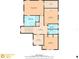 Layout of floor 2 showing the Primary bedroom, bath, walk in closet, laundry, and bedrooms at 902 W Sligh Ave, Tampa, FL 33604