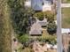 Birds-eye view showcases the home's lot and proximity to the street at 1472 Ivydale Rd, Spring Hill, FL 34606