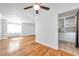 Open living room featuring hardwood floors and a seamless flow into the updated kitchen at 2169 22Nd N Ave, St Petersburg, FL 33713