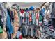 Walk-in closet filled with a variety of clothing items at 5351 Bridge St # 81, Tampa, FL 33611