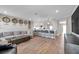 Open-concept living area with bar seating that flows into the kitchen and offers lots of space at 5351 Bridge St # 81, Tampa, FL 33611