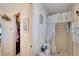 Traditional bathroom featuring a shower with a curtain, and white and neutral tones at 612 Allegheny Dr, Sun City Center, FL 33573