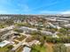 An aerial view of a residential community with single-Gathering homes and lush tropical landscaping at 9520 Portside Dr, Seminole, FL 33776