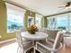 Inviting dining room with waterfront views and stylish chairs at 1590 Gulf Blvd # 501, Clearwater Beach, FL 33767