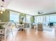 An open living space with tile flooring, neutral decor, and large windows that offer great natural light and ocean views at 1590 Gulf Blvd # 501, Clearwater Beach, FL 33767