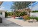 Backyard featuring a pergola and patio furniture at 1782 Coconut Dr, Venice, FL 34293