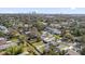 Wide aerial view of neighborhood showcasing tree-lined streets with city views at 2851 16Th N Ave, St Petersburg, FL 33713
