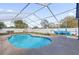 Beautiful kidney-shaped pool with screen enclosure and surrounding patio at 2851 16Th N Ave, St Petersburg, FL 33713