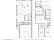 Detailed floor plan for the first level showcasing living areas, kitchen, and garage at 7086 Chatum Light Run, Bradenton, FL 34212