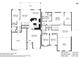 Detailed floor plan showcasing the layout of this spacious home with multiple bedrooms and open living areas at 20115 Nob Oak Ave, Tampa, FL 33647