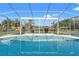 Refreshing private pool with a screened enclosure and serene backyard views at 2250 Long View Cir, Brooksville, FL 34604