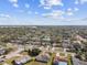A bird's-eye view of houses and streets, offering a glimpse into community living at 1730 Sunset Point Rd, Clearwater, FL 33755