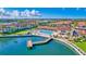 Overhead view showcasing the community pool, dock, and beautiful waterfront setting at 19029 Us Highway 19 N # 8-15, Clearwater, FL 33764