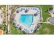 Aerial view of a community pool surrounded by lounge chairs at 4900 Brittany S Dr # 304, St Petersburg, FL 33715