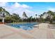 Community pool featuring a rectangular shape with a lane divider and multiple lounge chairs at 8264 Dunham Station Dr, Tampa, FL 33647