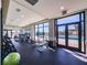 Well-equipped gym with modern exercise machines and natural light, perfect for maintaining a healthy lifestyle at 130 Riviera Dunes Way # 606, Palmetto, FL 34221