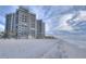 View of the beach and building, with beach access at 1600 Gulf Blvd # 512, Clearwater, FL 33767