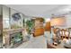 Living area features a fireplace, marble flooring and unique decorations at 1600 Gulf Blvd # 512, Clearwater, FL 33767