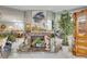 Elegant living space featuring fireplace, mirrored walls and marble floors at 1600 Gulf Blvd # 512, Clearwater, FL 33767