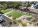 Well-manicured front yard with green lawn and stone landscaping details, enhancing curb appeal at 732 Oak Ne St, St Petersburg, FL 33701