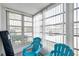Inviting sunroom featuring comfortable seating, bright natural light, and relaxing view of the community at 100 Waverly Way # 101, Clearwater, FL 33756