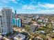 Stunning aerial shot of city buildings and neighborhoods on a sunny day with blue skies at 105 4Th Ne Ave # 418, St Petersburg, FL 33701