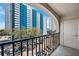 Balcony view showcasing a tall condominium buildings with a partial view of the city at 105 4Th Ne Ave # 418, St Petersburg, FL 33701