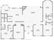 A floor plan of a home showing the layout of the dining room, kitchen, living room, bedrooms, and office at 2077 N Pointe Alexis Dr, Tarpon Springs, FL 34689