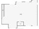 A floor plan of the garage, showcasing its dimensions and the location of a closet and stairs at 2077 N Pointe Alexis Dr, Tarpon Springs, FL 34689