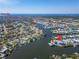 Expansive aerial view showcasing waterfront home with access to Tampa Bay at 401 Bahama Grande Blvd, Apollo Beach, FL 33572