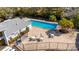 Overhead view of the pool and surrounding community amenities at 4049 Dolphin Dr, Tampa, FL 33617