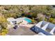Aerial view of the community pool and surrounding amenities at 4049 Dolphin Dr, Tampa, FL 33617