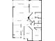 Black and white floor plan showing the layout of bedrooms, bathrooms, kitchen, living room, and hall at 6311 99Th N Way # 11B, St Petersburg, FL 33708