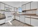 Well-lit kitchen with white cabinets and stainless steel appliances offering functionality at 1142 84Th N Ter # C, St Petersburg, FL 33702