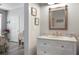 Well-lit bathroom features a vanity, large mirror, and stylish decor at 1213 Bay Club Cir, Tampa, FL 33607