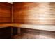 Wood-paneled sauna with built-in benches at 1213 Bay Club Cir, Tampa, FL 33607