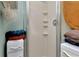 Bathroom featuring a standing shower with shelving, and storage space at 18675 Us Highway 19 N # 251, Clearwater, FL 33764