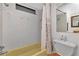 Full bathroom with a yellow tub and shower combination at 18675 Us Highway 19 N # 251, Clearwater, FL 33764