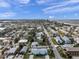 Expansive aerial view showing the neighborhood near the beach, with the subject property at 2011 1St St, Indian Rocks Beach, FL 33785