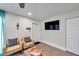 Well-decorated living room with a flatscreen TV and coastal decor at 2011 1St St, Indian Rocks Beach, FL 33785